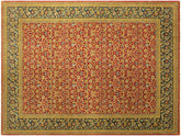 handmade Traditional Design Red Teal Hand Knotted RECTANGLE 100% WOOL area rug 9x12